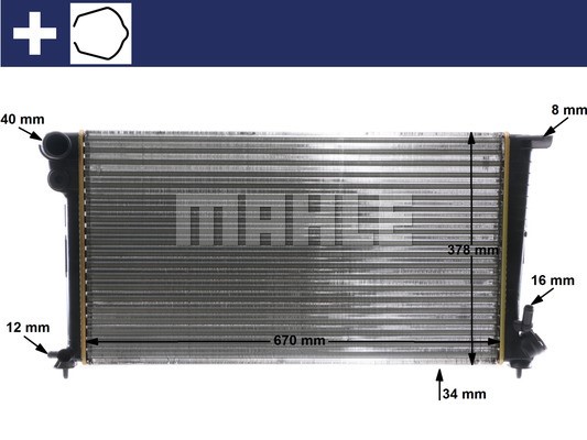 Radiator, engine cooling MAHLE CR624000S