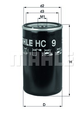 Hydraulic Filter, automatic transmission MAHLE HC9