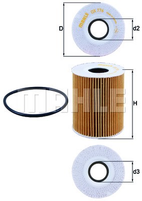 Oil Filter MAHLE OX776D