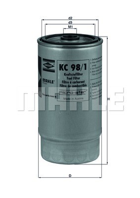 Fuel Filter MAHLE KC98/1
