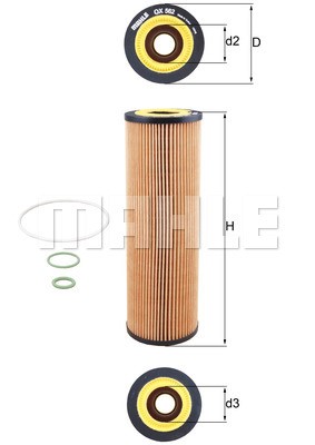 Oil Filter MAHLE OX562D