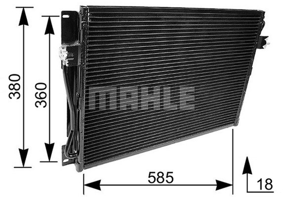 Condenser, air conditioning MAHLE AC173000P 2