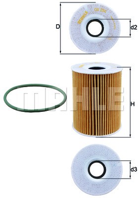 Oil Filter MAHLE OX254D5