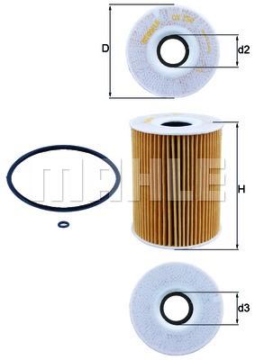 Oil Filter MAHLE OX254D1