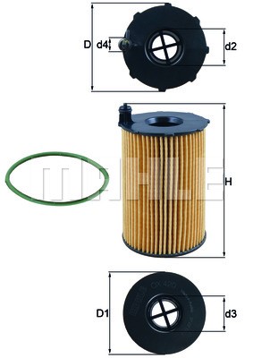 Oil Filter MAHLE OX420D