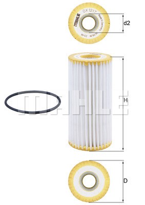 Oil Filter MAHLE OX1217D