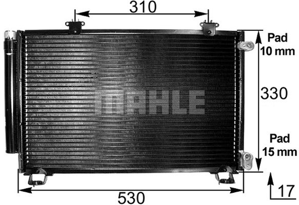 Condenser, air conditioning MAHLE AC292000P 2
