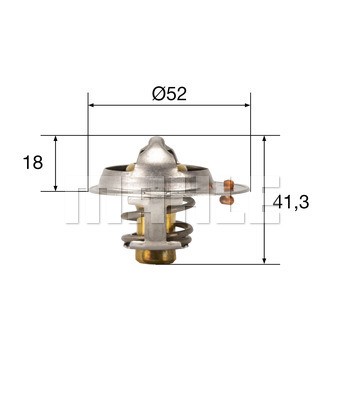Thermostat, coolant MAHLE TX8582