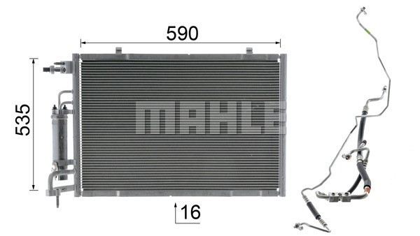 Condenser, air conditioning MAHLE AC749000P 11
