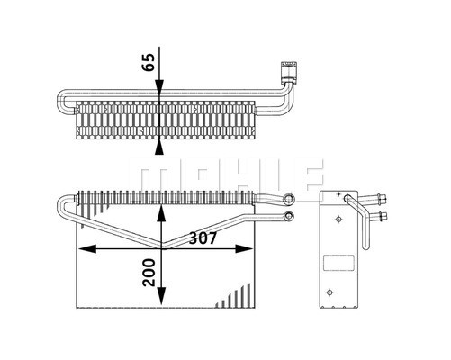 Evaporator, air conditioning MAHLE AE67000P 2