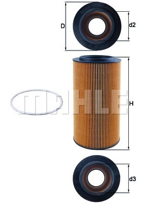 Oil Filter MAHLE OX561D