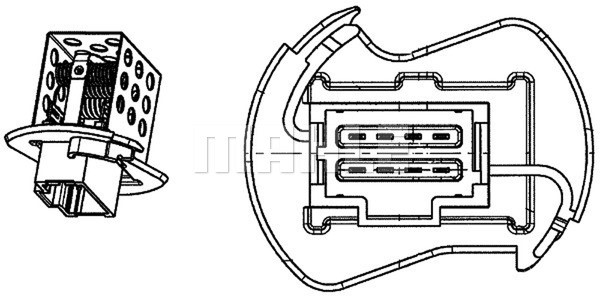 Resistor, interior blower MAHLE ABR90000P 2