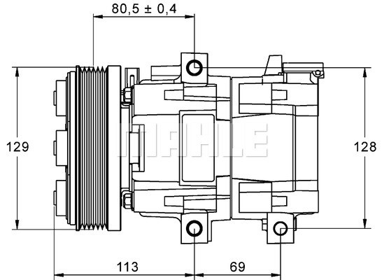 Compressor, air conditioning MAHLE ACP88000P 2