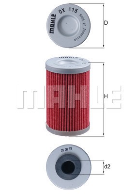 Oil Filter MAHLE OX115