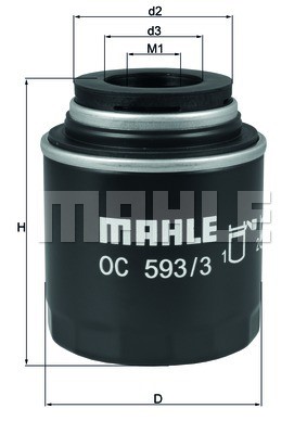 Oil Filter MAHLE OC593/3