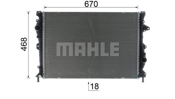 Radiator, engine cooling MAHLE CR954000P 10