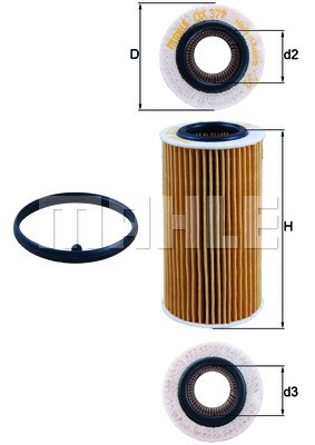 Oil Filter MAHLE OX379D