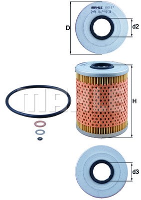 Oil Filter MAHLE OX187D