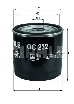 Oil Filter MAHLE OC232