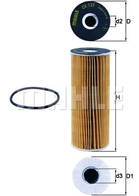 Oil Filter MAHLE OX133D