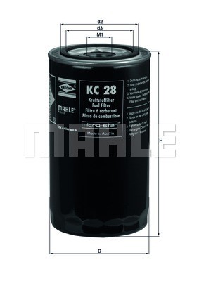 Fuel Filter MAHLE KC28