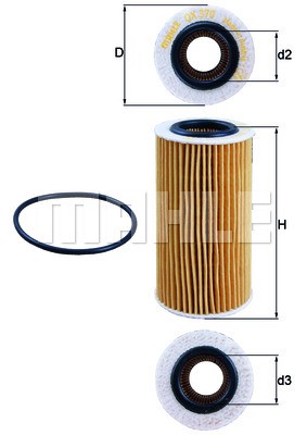 Oil Filter MAHLE OX370D