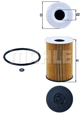 Oil Filter MAHLE OX787D