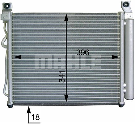 Condenser, air conditioning MAHLE AC591000P 2
