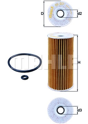 Oil Filter MAHLE OX201D