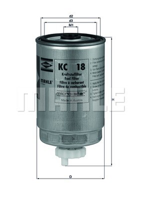 Fuel Filter MAHLE KC18