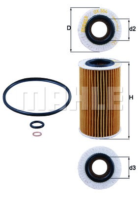 Oil Filter MAHLE OX384D