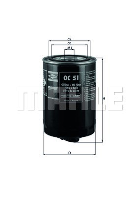 Oil Filter MAHLE OC51