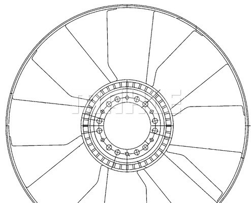 Fan Wheel, engine cooling MAHLE CFW76000P