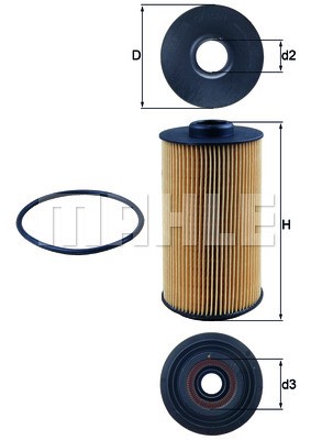 Oil Filter MAHLE OX152/1D