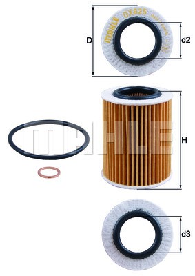 Oil Filter MAHLE OX825D