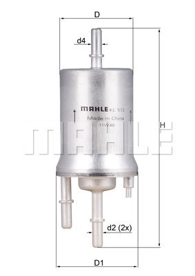 Fuel Filter MAHLE KL572
