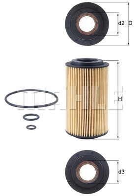 Oil Filter MAHLE OX153D3