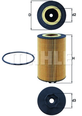 Oil Filter MAHLE OX1140D