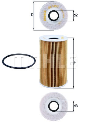 Oil Filter MAHLE OX128/1D