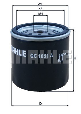 Oil Filter MAHLE OC1051A