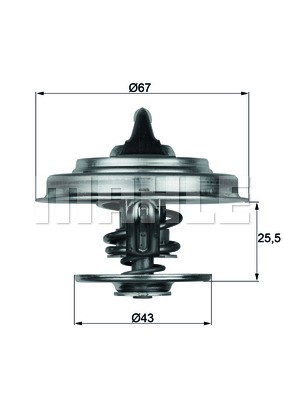 Thermostat, coolant MAHLE TX1871