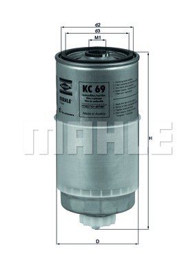 Fuel Filter MAHLE KC69