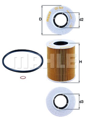 Oil Filter MAHLE OX369D