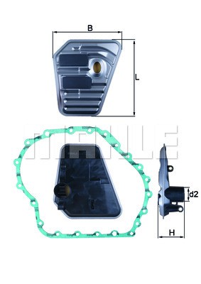 Hydraulic Filter, automatic transmission MAHLE HX167D