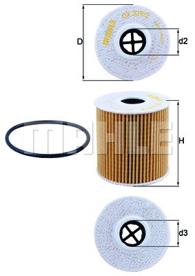 Oil Filter MAHLE OX339/2D