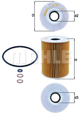 Oil Filter MAHLE OX254D2