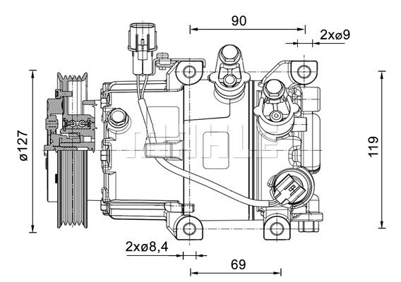 Compressor, air conditioning MAHLE ACP1464000P