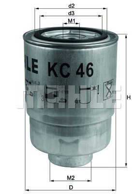 Fuel Filter MAHLE KC46 8