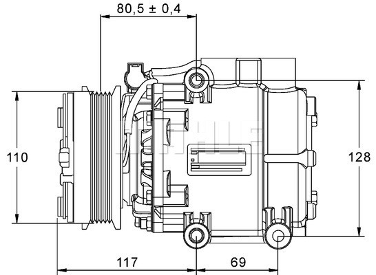 Compressor, air conditioning MAHLE ACP858000P 2
