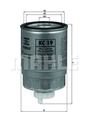 Fuel Filter MAHLE KC19